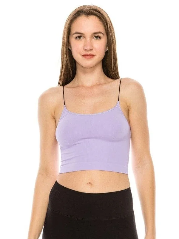 SKINNY STRAP CROP BRA CAMI Traditional Women's 