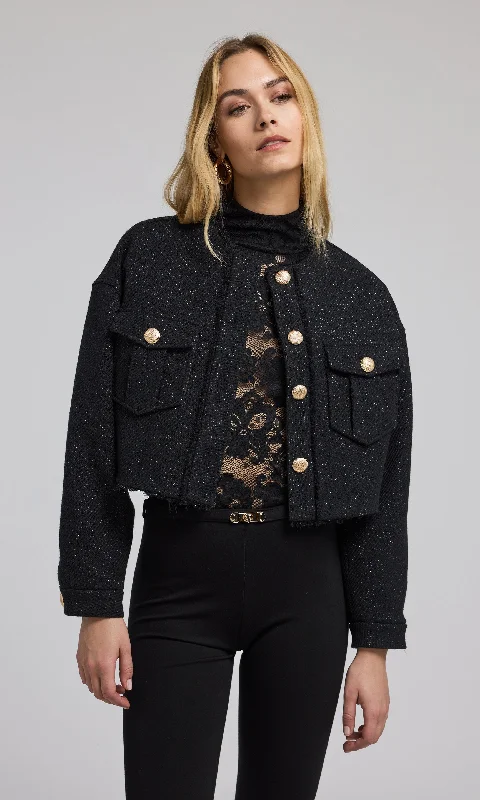 Emille Tweed Jacket Cozy Women's Sherpa - lined
