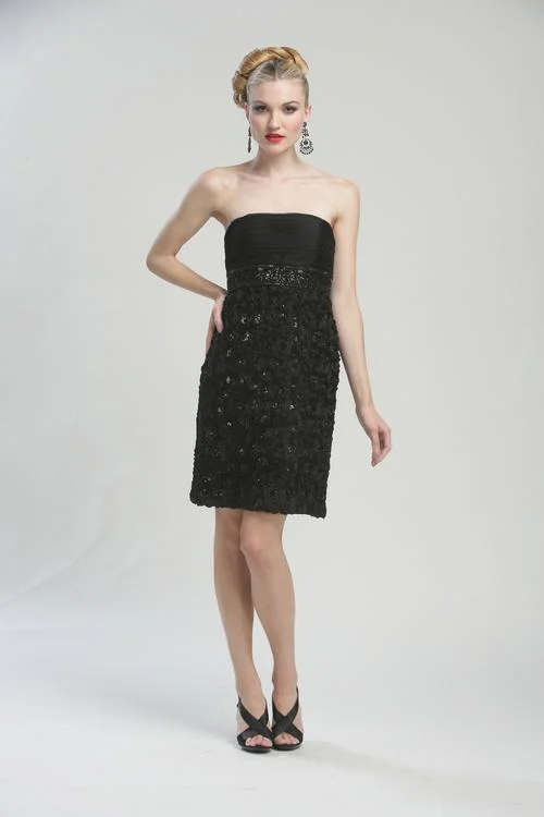 Sue Wong - N3204 Strapless Rosette Empire Sheath Dress purpose