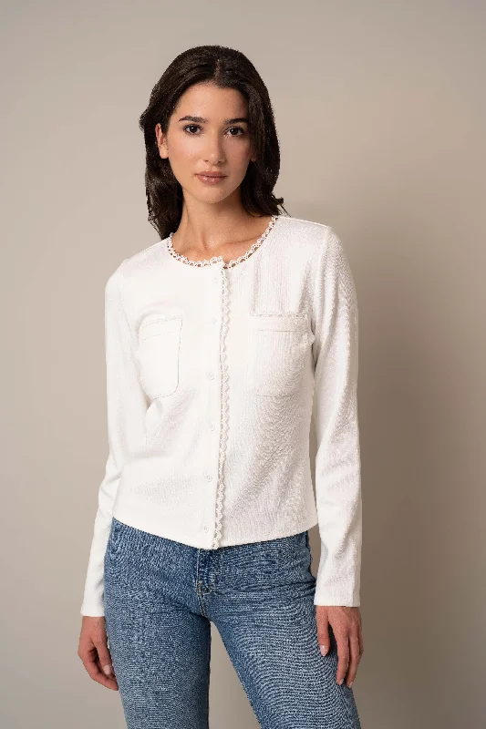 Lace Trim Cardigan Street