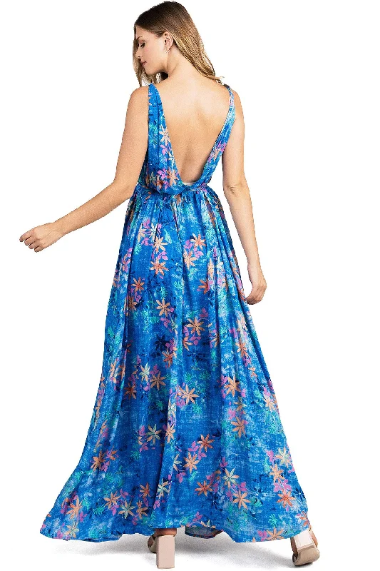Paraiso Maxi Dress Artistic Women's Hand - painted