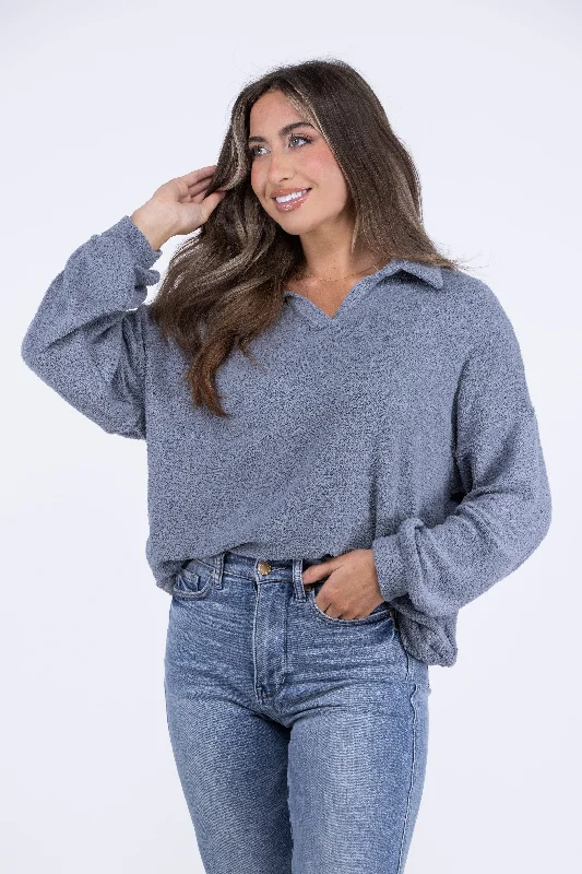 Cozy Comfort Women's Knit Long Sleeve Lounge Top