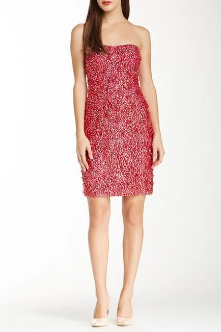 Theia - Rhinestone Embellished Cocktail Dress 881107 Vintage Women's 1970S 