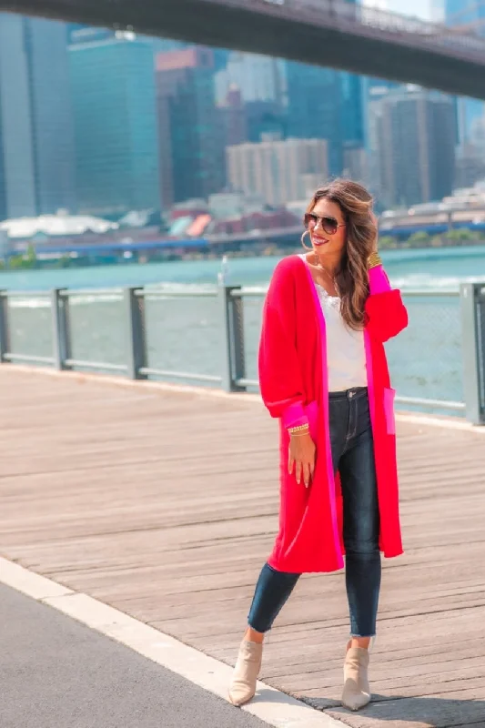 Sweet Talk Color Block Cardigan Laid - back Women's Vibe