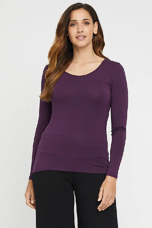 L/S Layering Top - Plum Disco
