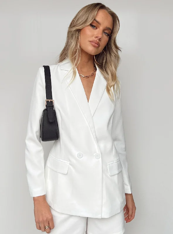 Jonna Blazer White Relaxed Women's 