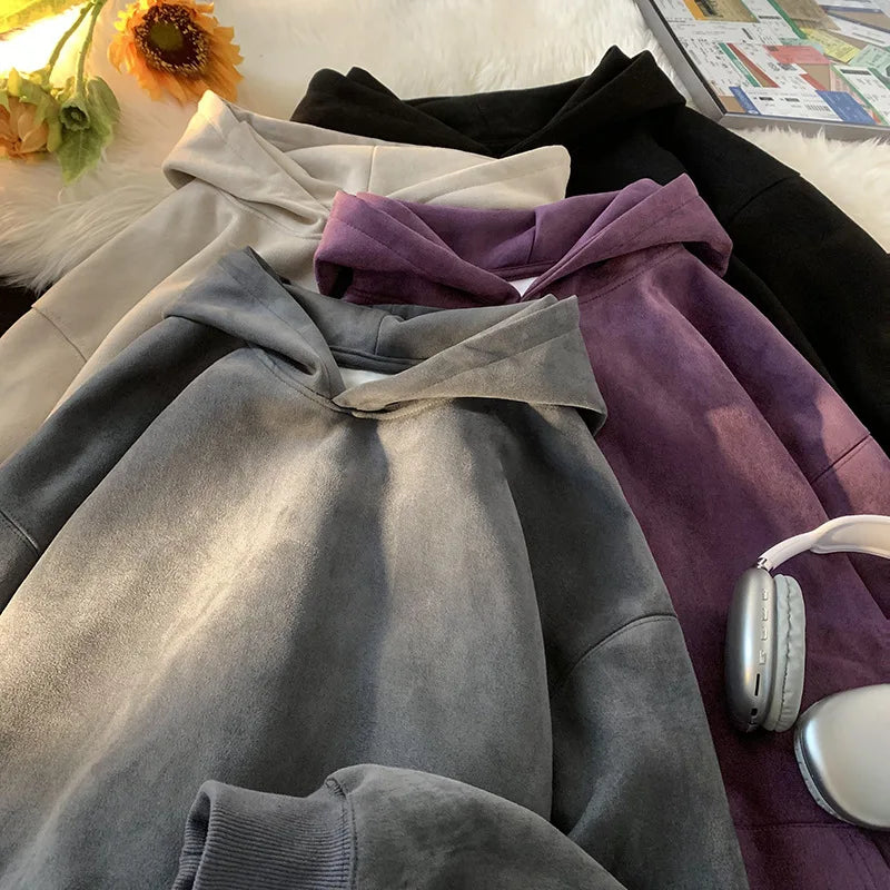 Baggy Solid Color Fashion Oversized Y2K Hoodie Feminine Women's Style 