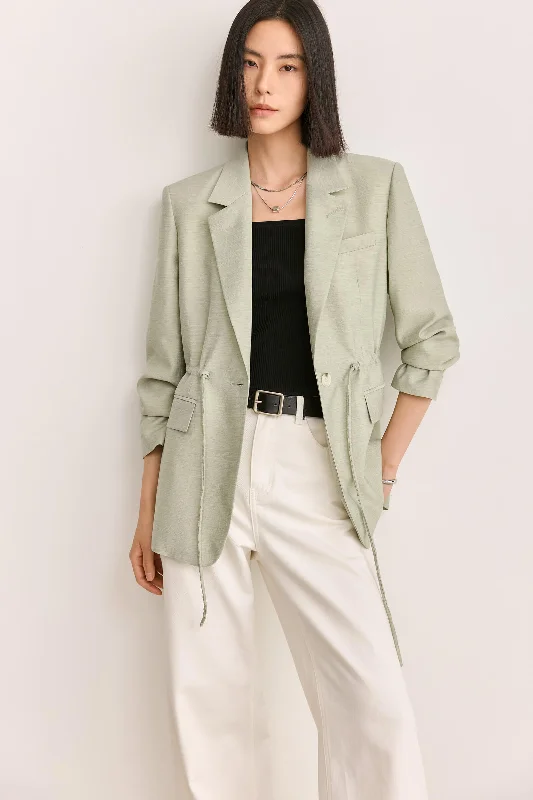 LILY Drawstring Design Blazer