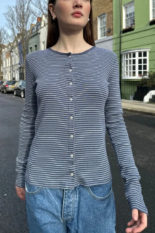 Zelly Striped Eyelet  Top