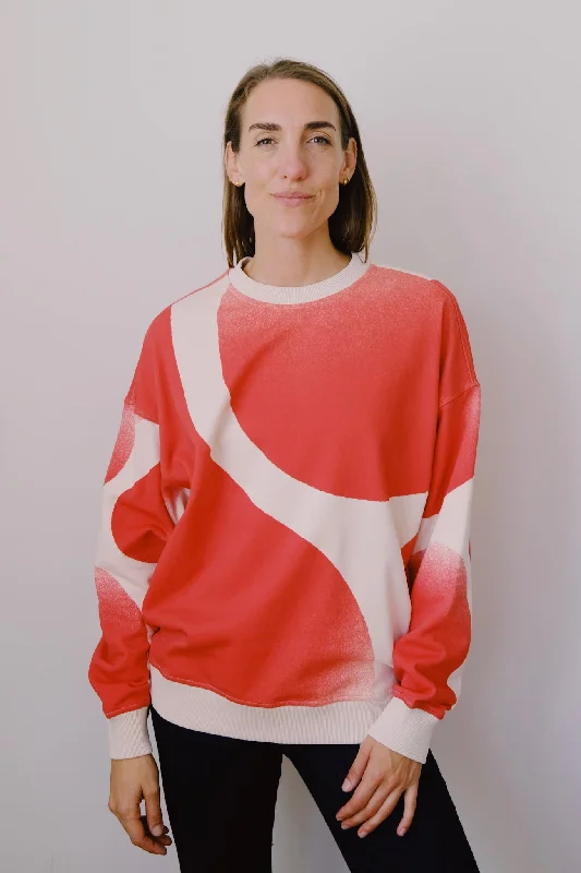 cotton sweatshirt - jimena - white spray Traditional Women's Wool