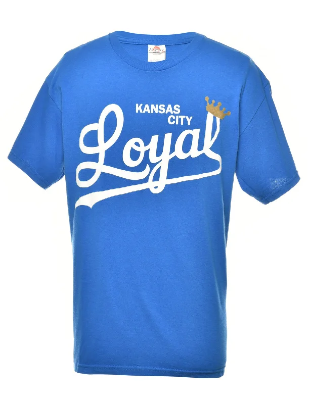 Blue Kansas City Loyals Printed T-shirt - L Monochromatic All - in - one