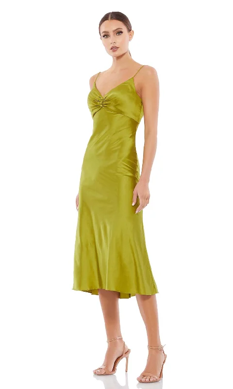 Ieena Duggal - 70167 Midi Plain Sleeveless Dress Preppy Women's College