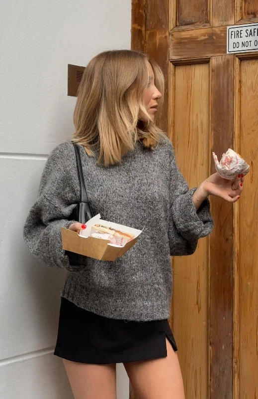Ice Queen Knit Sweater Smokey Grey Tough Women's Military - inspired