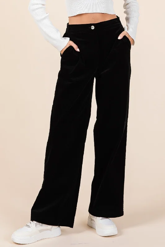 Corduroy Back Elastic Waist Pants Athletic Women's 