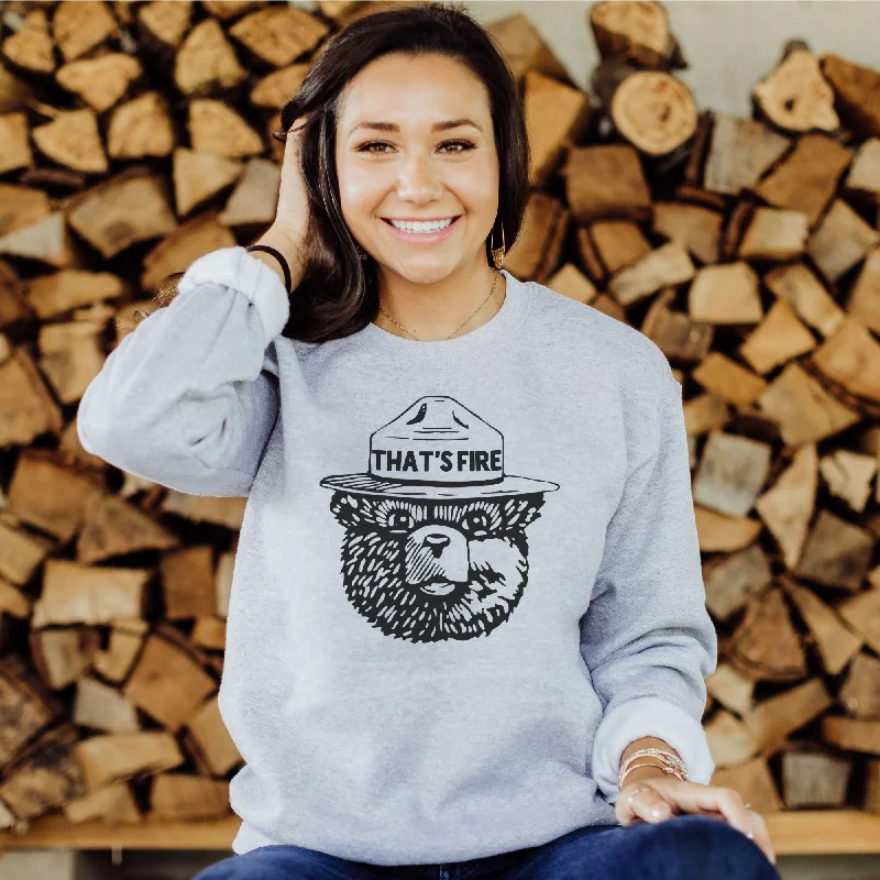 That's Fire Camping Sweatshirt for Men and Women *UNISEX FIT* Earthy Women's Hemp - based That's Fire Camping Sweatshirt for Men and Women *UNISEX FIT* Earthy Women's Hemp - based