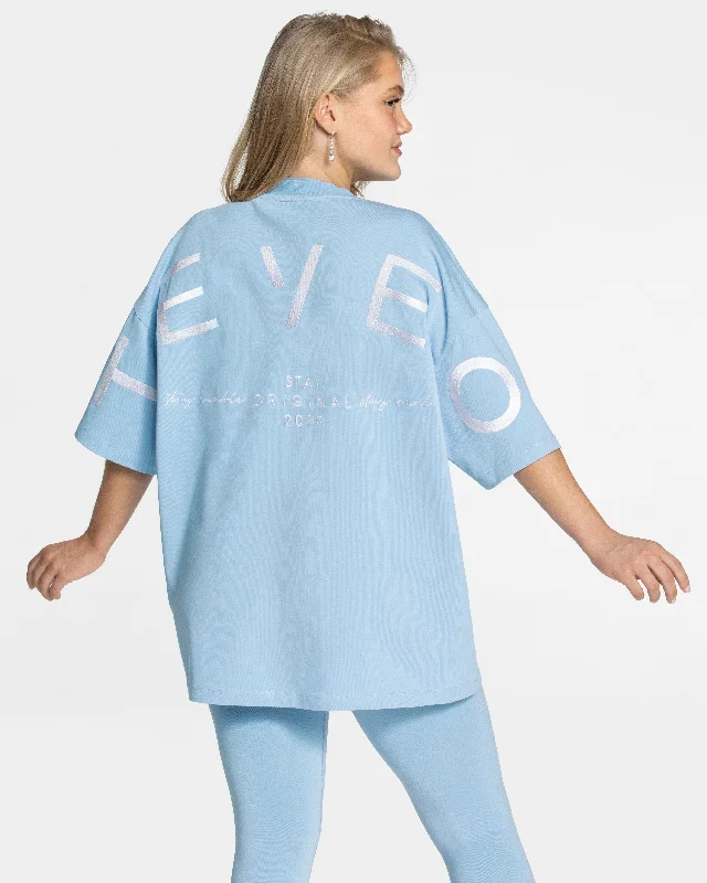 Signature Oversized T-Shirt "Ice Blue" Sophisticated Women's 