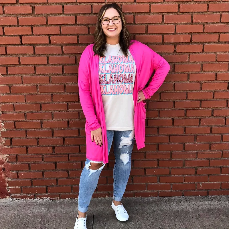 Phoebe The Poppin Pink Cardigan Scandinavian