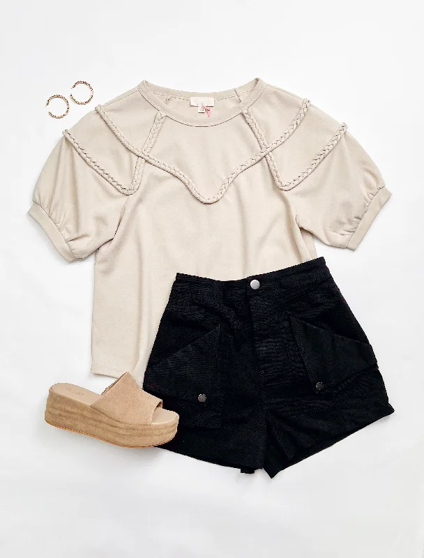 COMMON GROUND BONE BRAIDED TOP Modern Women's 
