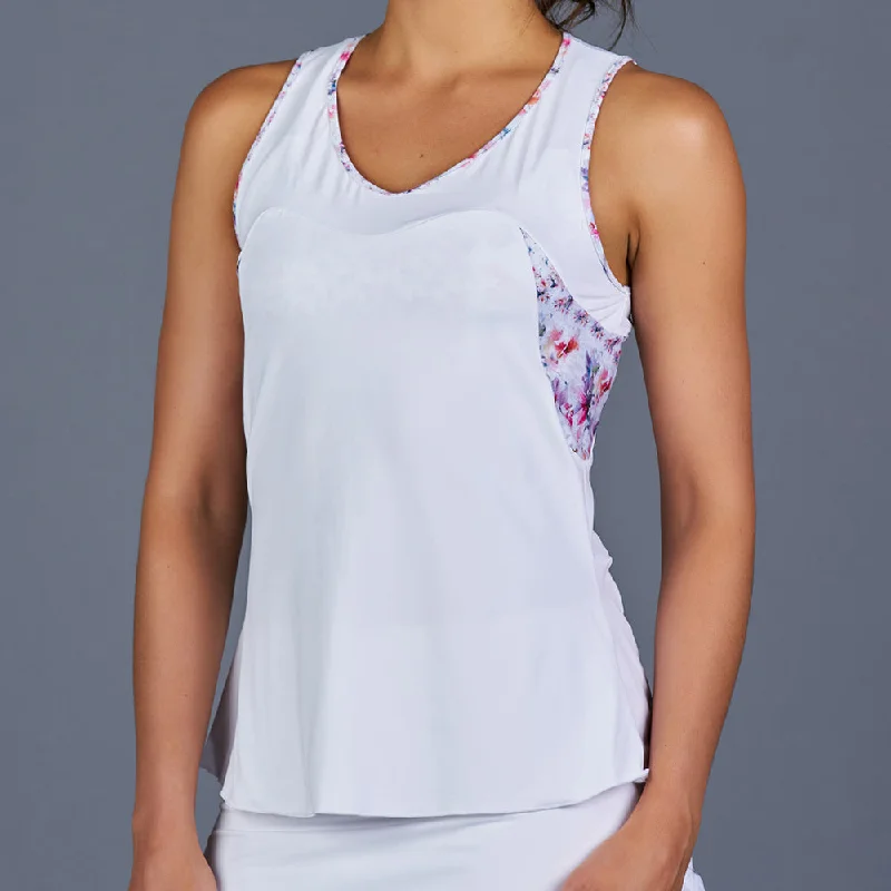 Boho Luxe Tank Top (White) Classic Women's Tweed