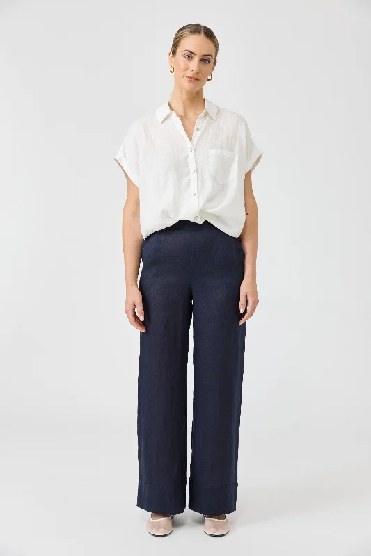 Studio Pant - Navy Sleek Women's Metallic