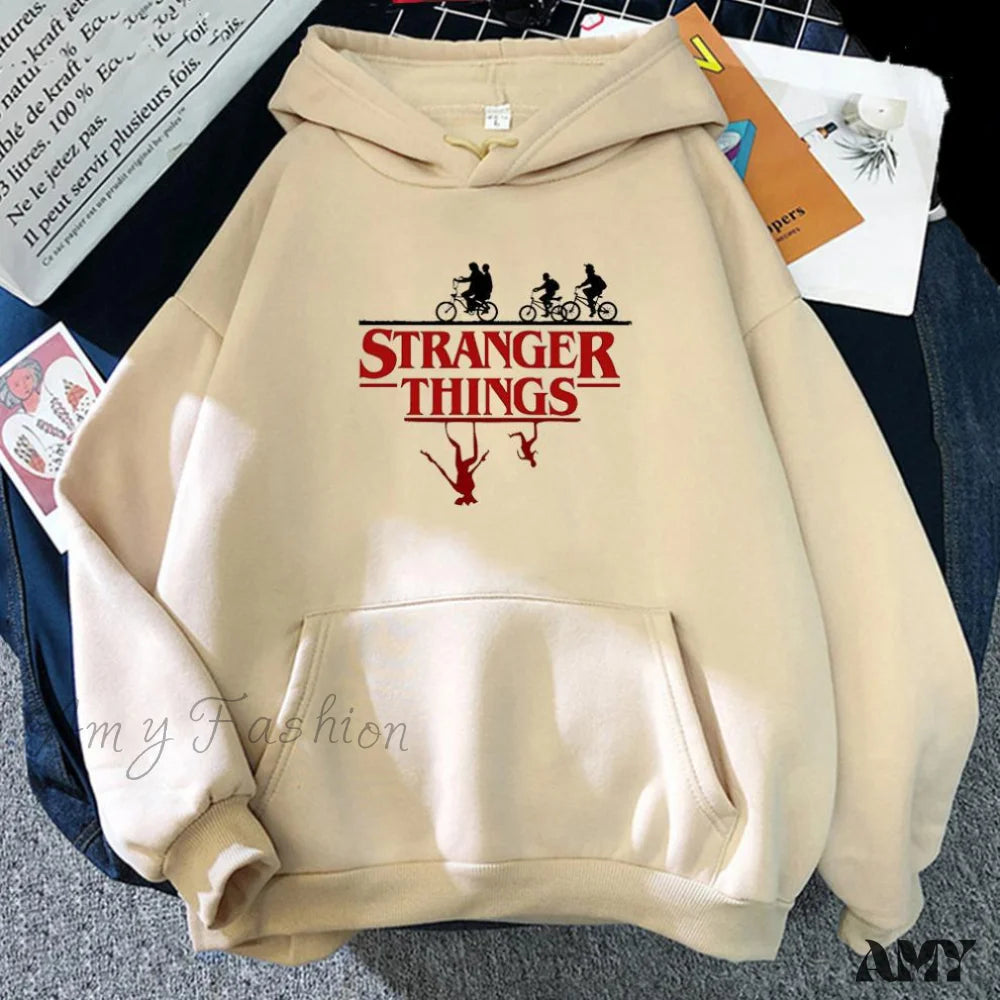 Amy Fashion - Stranger Things Anime Print Hoodies Sharp Women's Italian