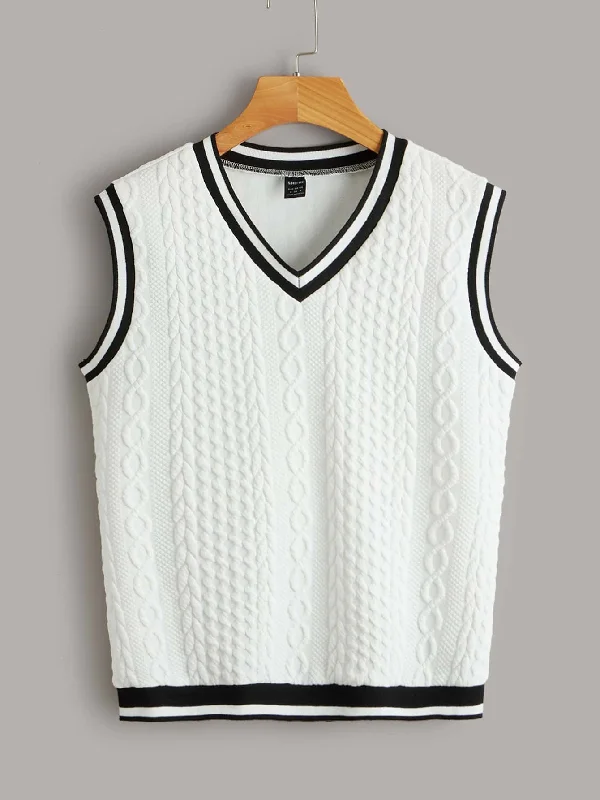 Preppy Striped V Neck Regular Women Tank Top & Cami Refined Women's Hand - crafted
