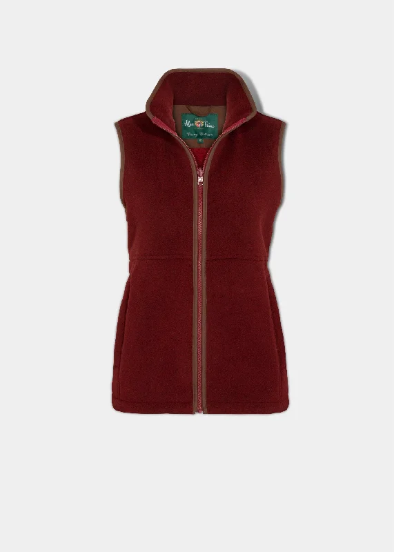 Aylsham Ladies Fleece Gilet In Bloodstone - Regular Fit Modern Women's 