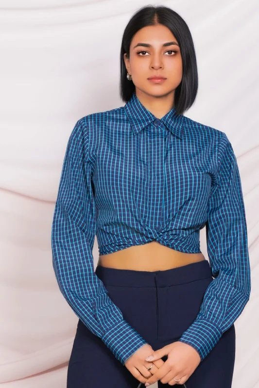 Checkered Cropped Shirt