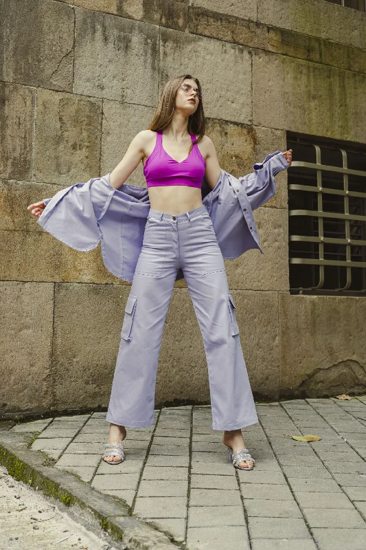 Mauve straight fit Pant