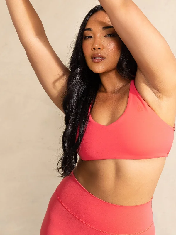 NKD Embody Sports Crop - Neon Salmon Sophisticated Women's 