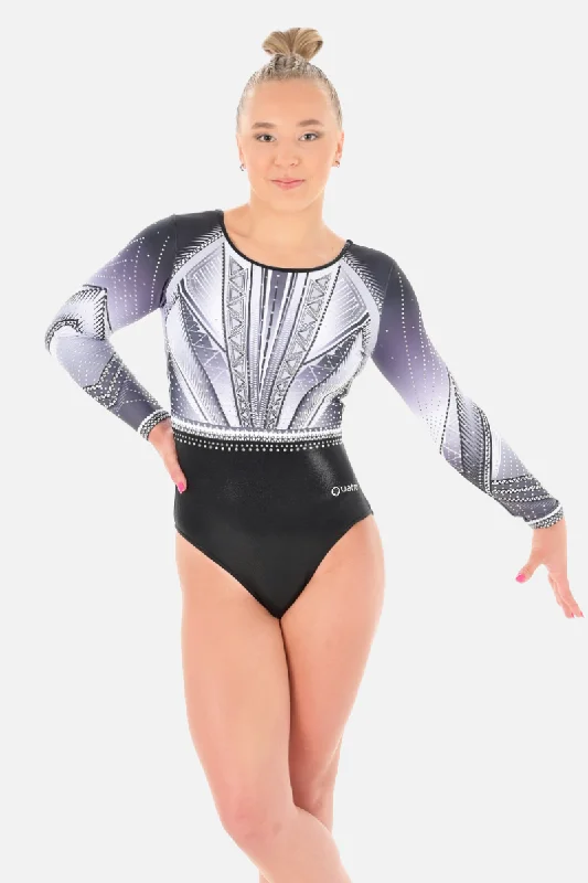 Achieve Long Sleeve Black and White Sharp Women's Italian