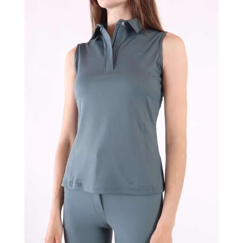 Montar Polo Fiona Sans Manche Jade Cashmere