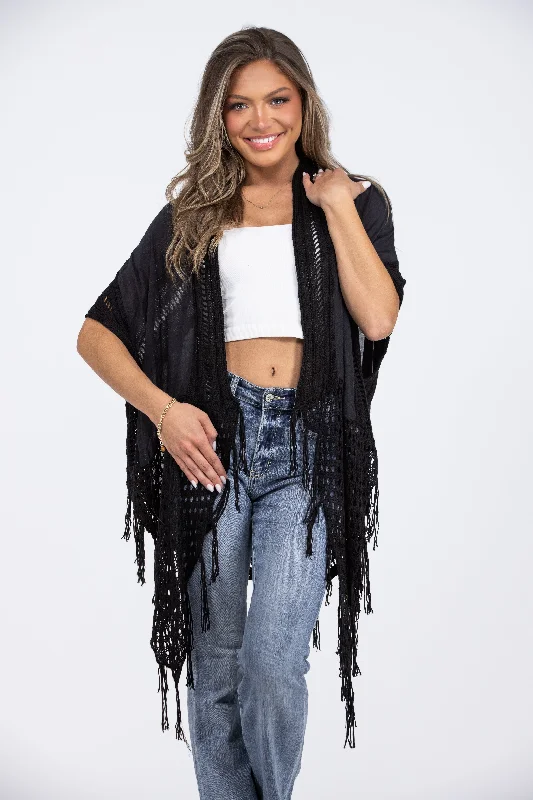 Waiting On This Moment Women's Edgy Short Sleeve Kimono Casual Women's Loose - fitting Waiting On This Moment Women's Edgy Short Sleeve Kimono Casual Women's Loose - fitting