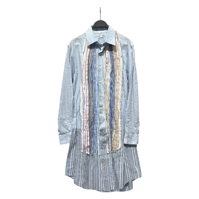 Rebuild by Needles/LS Dress/2/Stripe/Cotton/BLU/patch work stripes purpose