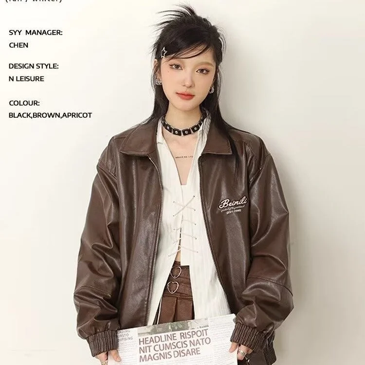 Loose Leisure All-matching Couple Jacket Top Sophisticated Women's 