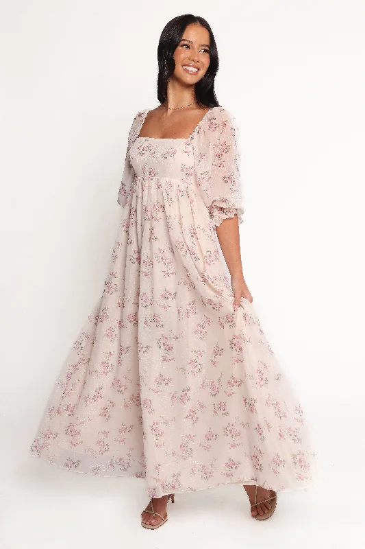 Sonnet Maxi Dress - Pink Floral