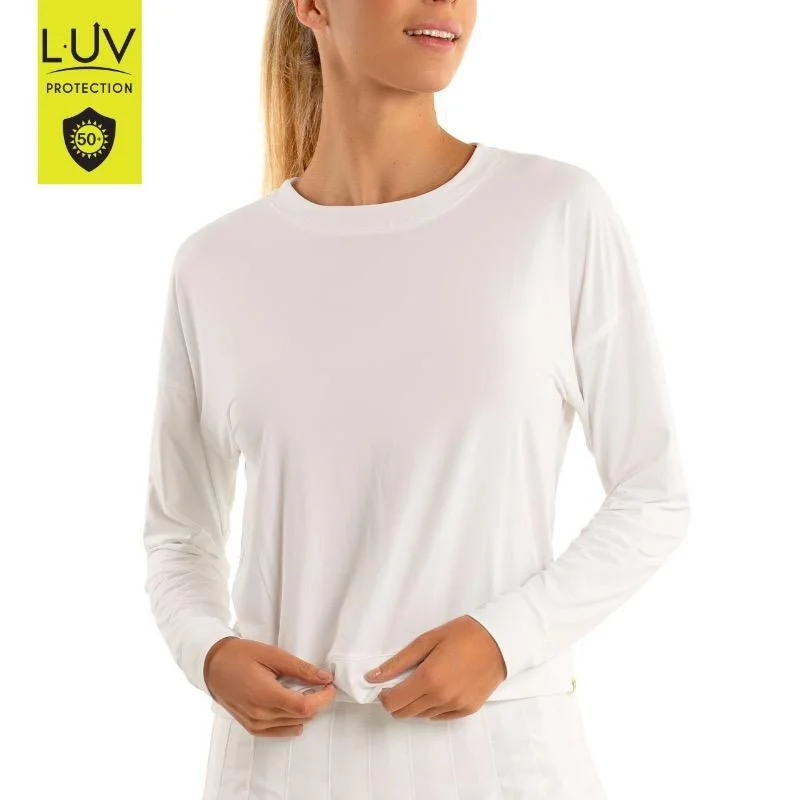 Lucky In Love Hype L/S - White Edgy Women's Punk