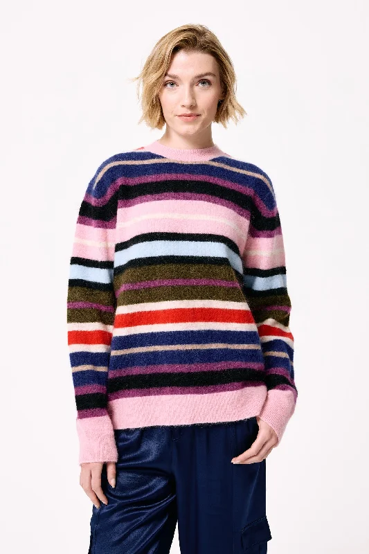Fuzzy Crew in Bright Stripe Earthy Women's Hemp - based