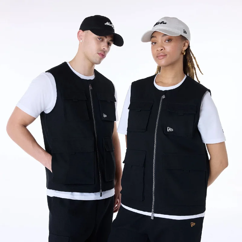 New Era Essential Black Utility Vest Sustainable Organic