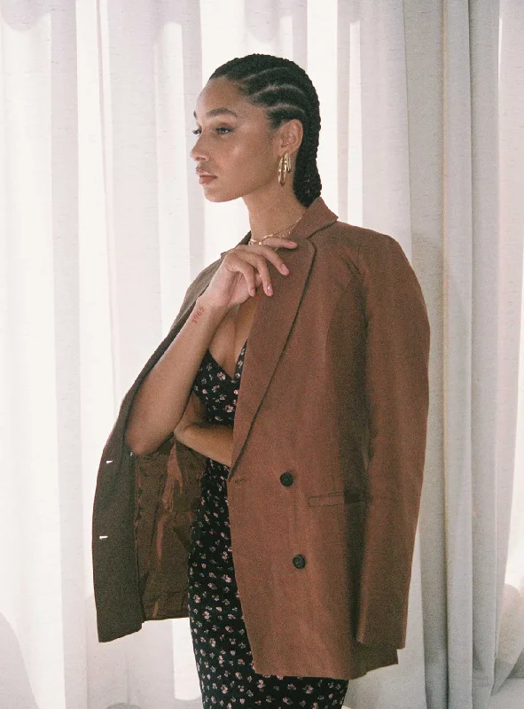 La Quinta Blazer Brown Youthful Women's Anime - inspired