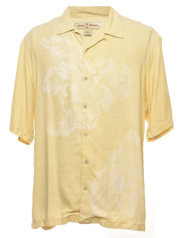 100% Silk Short Sleeved Shirt - L Compression