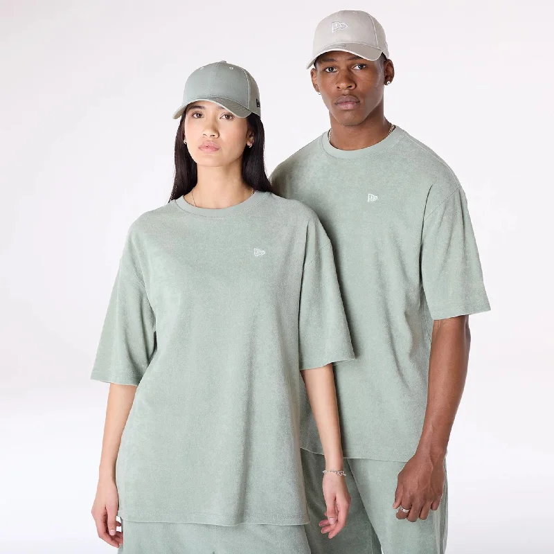 New Era Towelling Pastel Green Oversized T-Shirt European