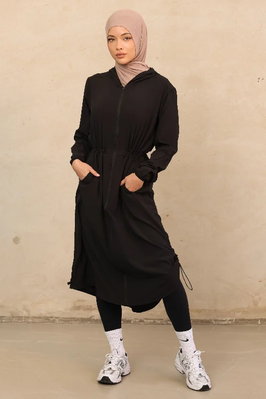 Women's Sports Trench - Black Cozy Women's Sherpa - lined