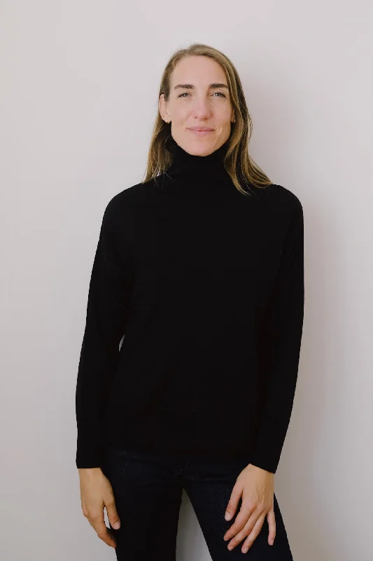 merino sweater - petra - black Refined Women's 