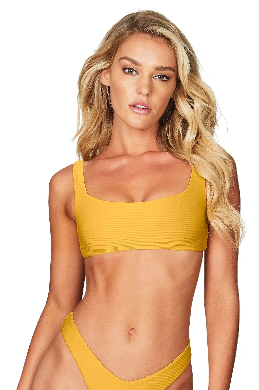 SAVANNAH RIB SQUARE NECK BRA Trendy Women's Oversized