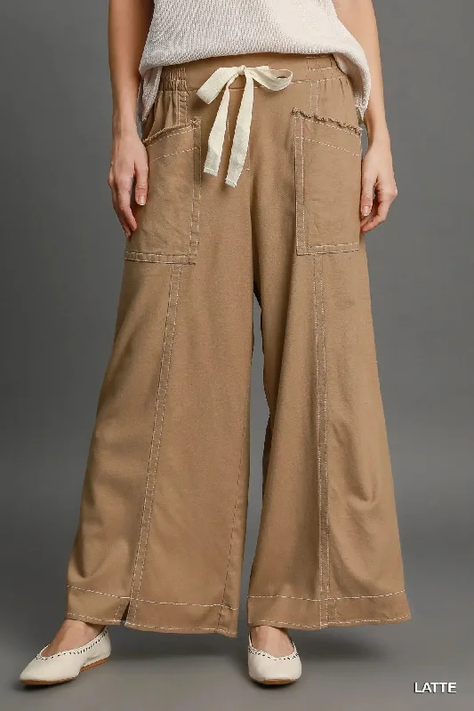 Wide Leg Pull On Pants Athletic Women's 