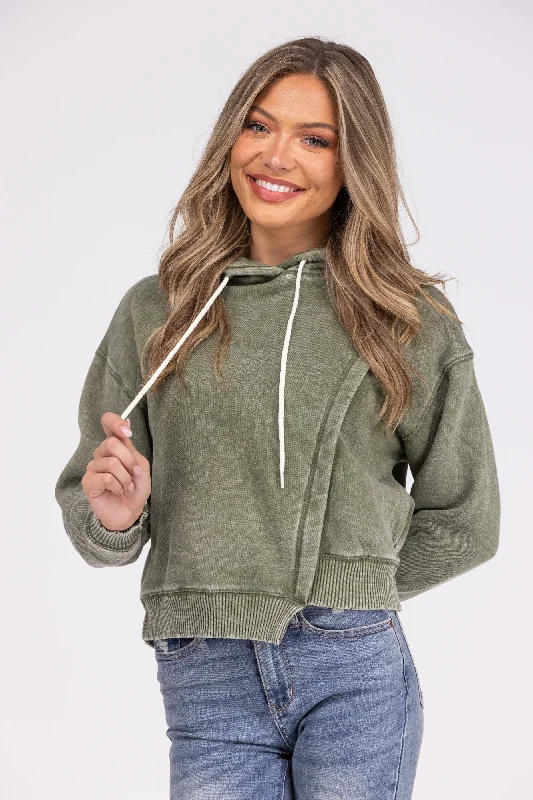 Basically Yours Women's Cropped Hoodie Contemporary 