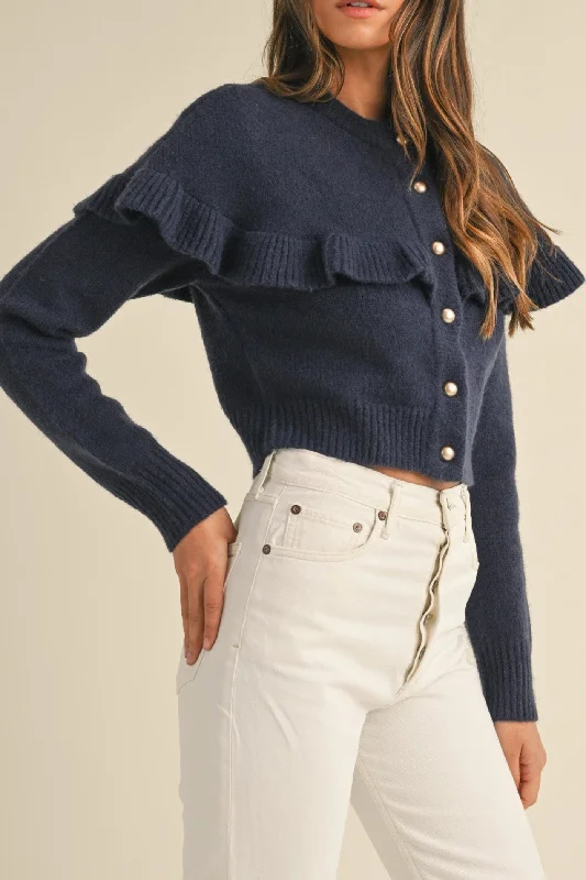 Layla Ruffle Cape Cardigan Scandinavian