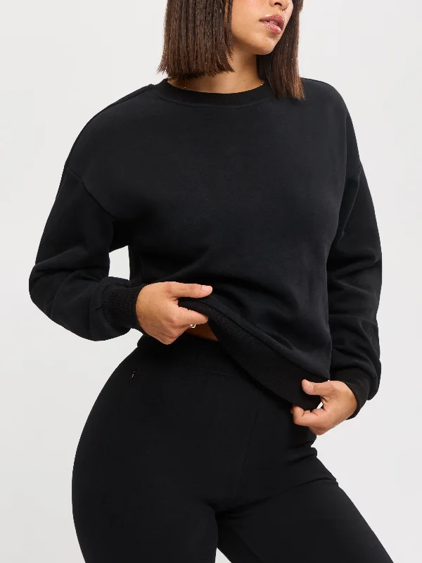 Cloud Crew Pullover - Onyx Black Tough Women's Military - inspired