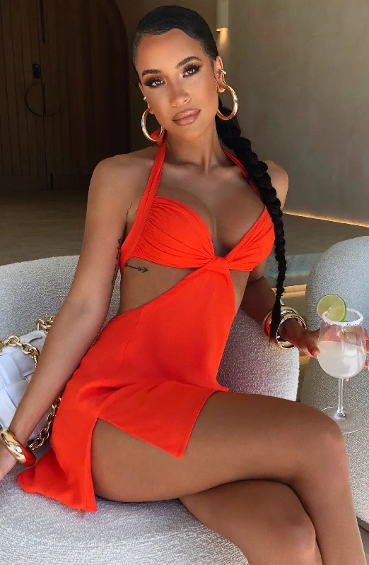 Capri Dress (Orange) Trendy Women's Oversized